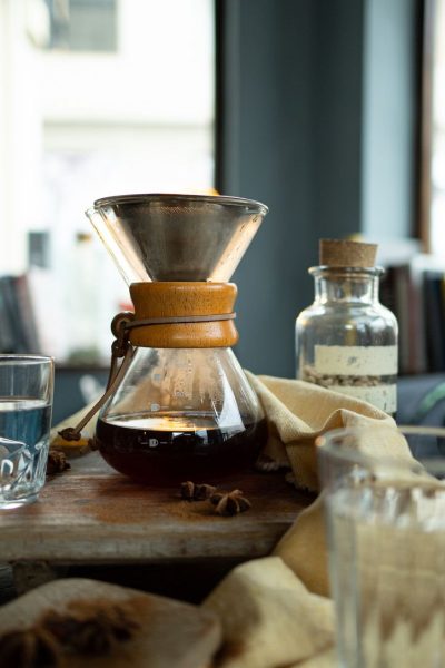 Chemex pour-over coffee brewing with V60 filter at Coffee Circus Malta